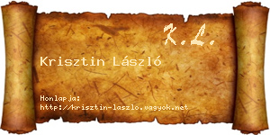 Krisztin László névjegykártya