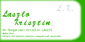 laszlo krisztin business card