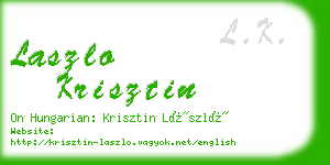 laszlo krisztin business card